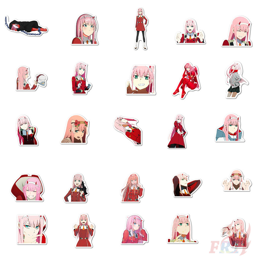100Pcs/Set ❉ DARLING in the FRANXX Series A - Anime Stickers ❉ Zero Two Waterproof DIY Decals Doodle Stickers