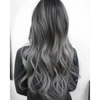 Nhuộm tóc màu Xám Khói sáng 8/1 kèm kem trợ nhuộm ( Oxy)