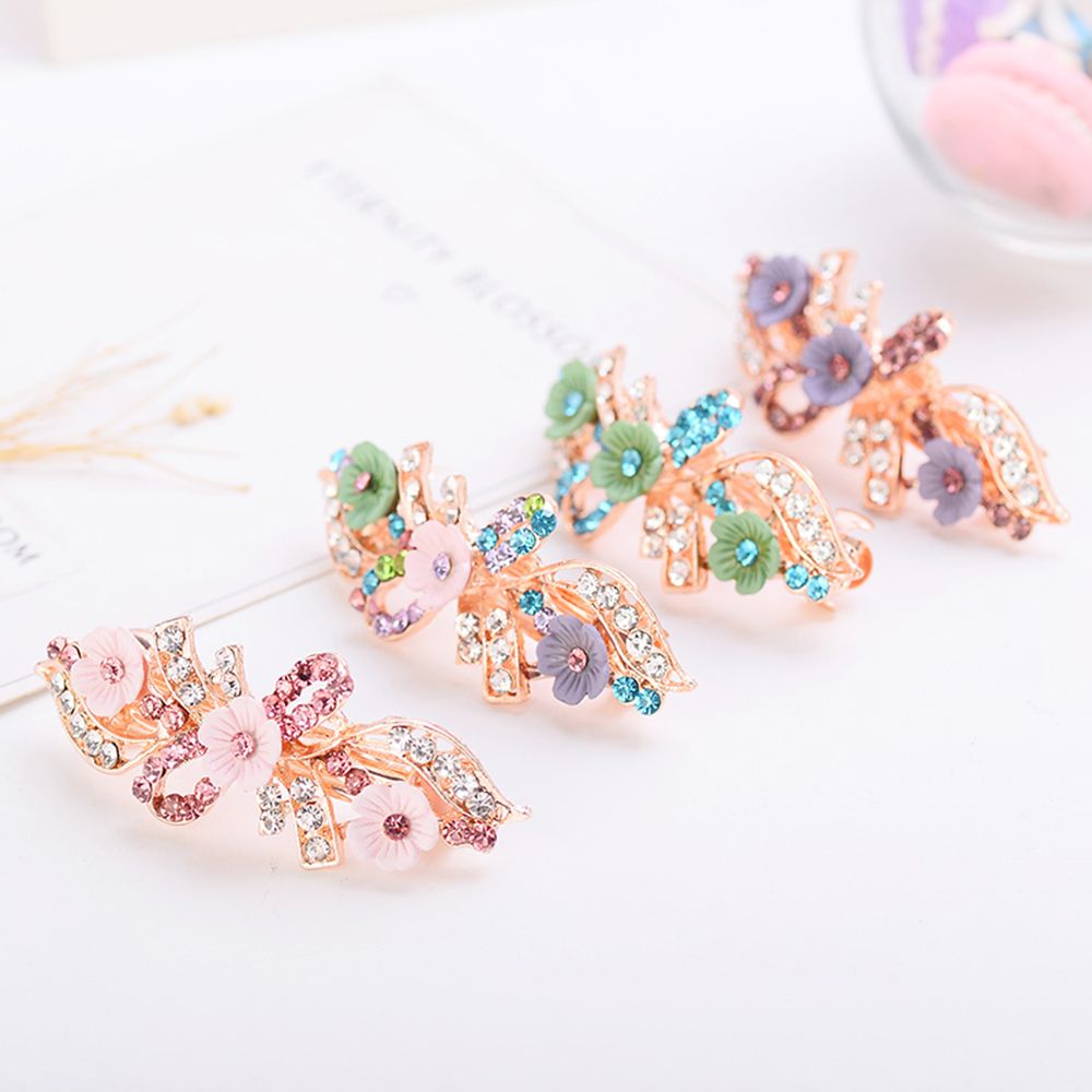 Kẹp tóc hợp kim hình bướm đính đá lấp lánh