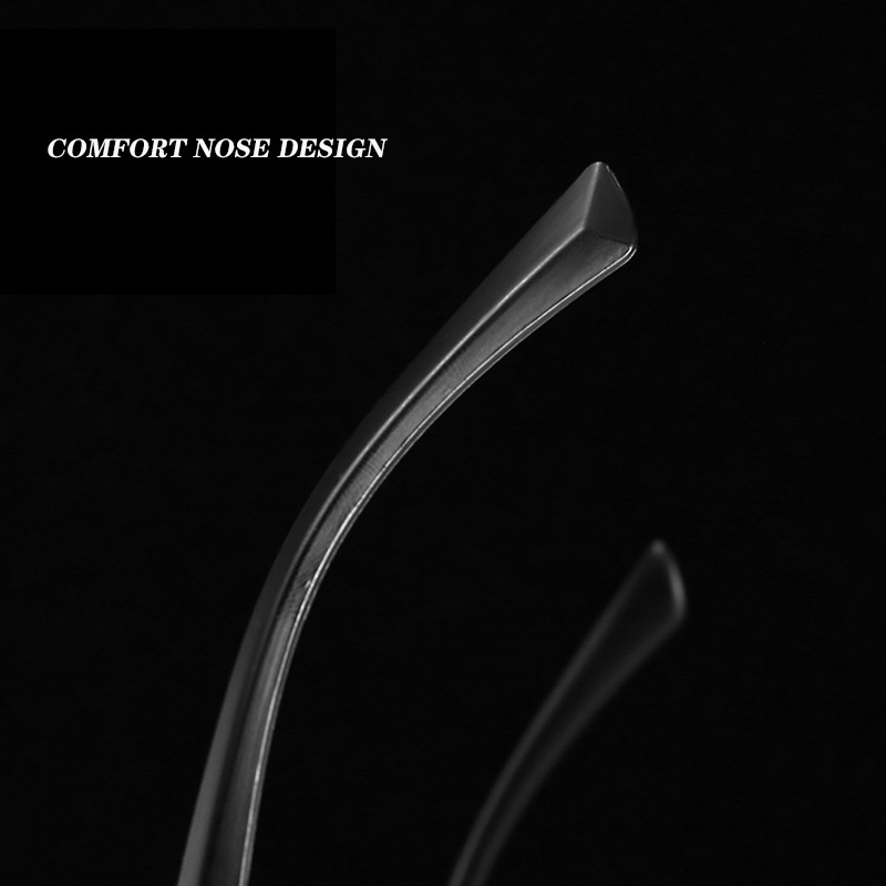 Mắt Kính Gọng Vuông Kim Loại Chống Bức Xạ Phong Cách Doanh Nhân Thời Trang