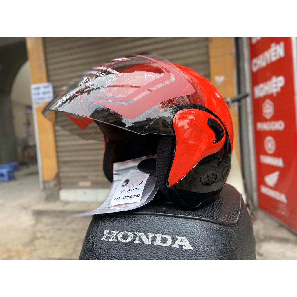 (Chính hãng BH 12T) Mũ bảo hiểm 3/4 GRS A318k - Nón bảo hiểm bán chạy 2019