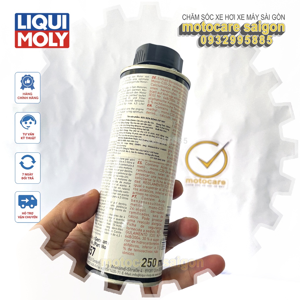 Phụ Gia Súc Rửa Động Cơ Liqui Moly Motorbike Engine Flush 250ML 1657 Made in Germany