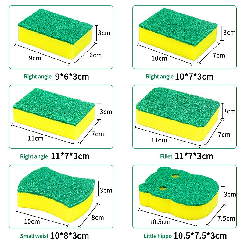 Set 10 Miếng Mút Xốp Rửa Chén Tiện Lợi Cho Nhà Bếp