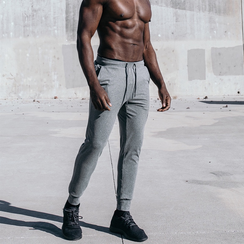 Quần Dài Thể Thao Vải Cotton Co Giãn Tốt Thiết Kế Cá Tính Cho Nam