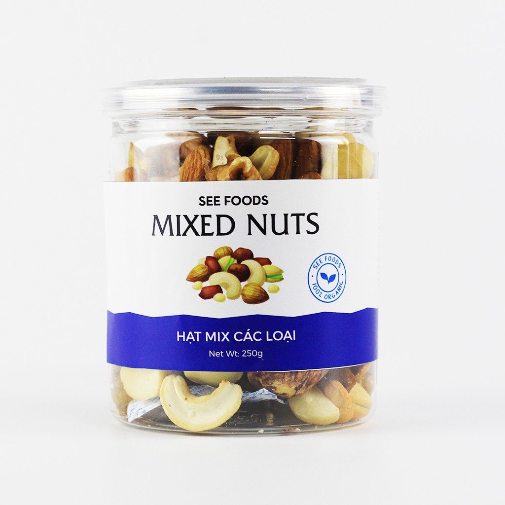 Mix Nuts 3 Loại Nhân Mắc Ca, Hạnh Nhân, Óc Chó - Hộp 250g