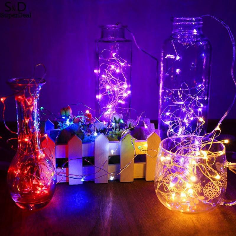 Đèn LED dây đồng 5m dùng trang trí tiệc noel Giáng Sinh tuyệt đẹp (đèn đom đóm)