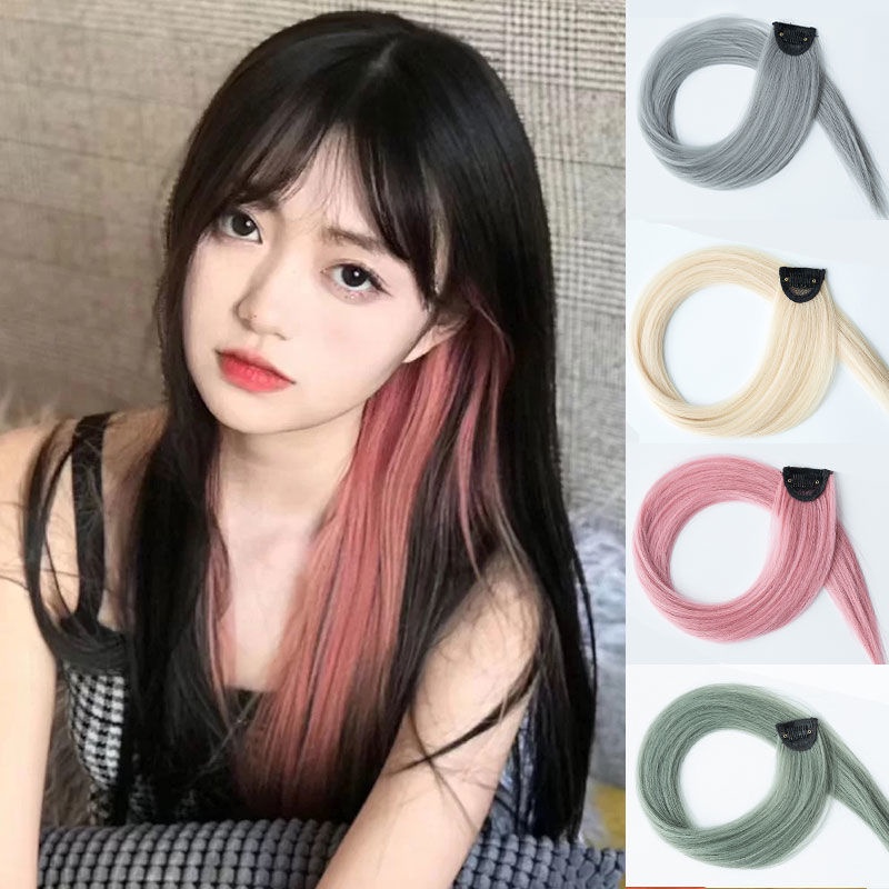 Lọn tóc giả màu sắc phong cách Hàn Quốc cho nữ
