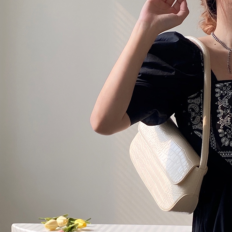 Túi Xách Đeo Vai Họa Tiết Da Cá Sấu Cao Cấp Thời Trang Dành Cho Nữ