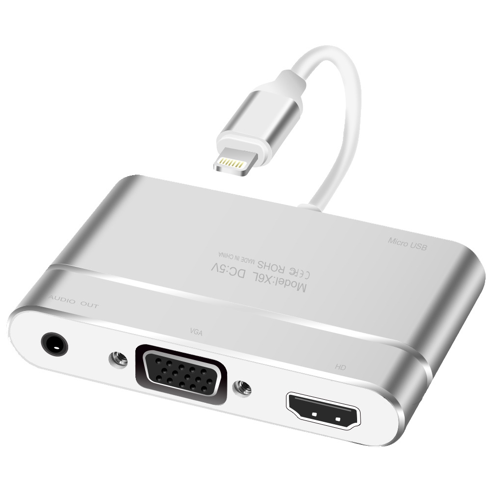 Apple Bộ Chuyển Đổi Cổng Lightning Sang Hdmi + Vga + Audio Cho Iphone