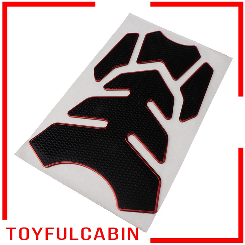 Miếng Dán Nắp Bình Nhiên Liệu Bằng Sợi Carbon Màu Đỏ Cho Xe Mô Tô