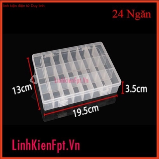 Hộp đựng linh kiện 24 ngăn .