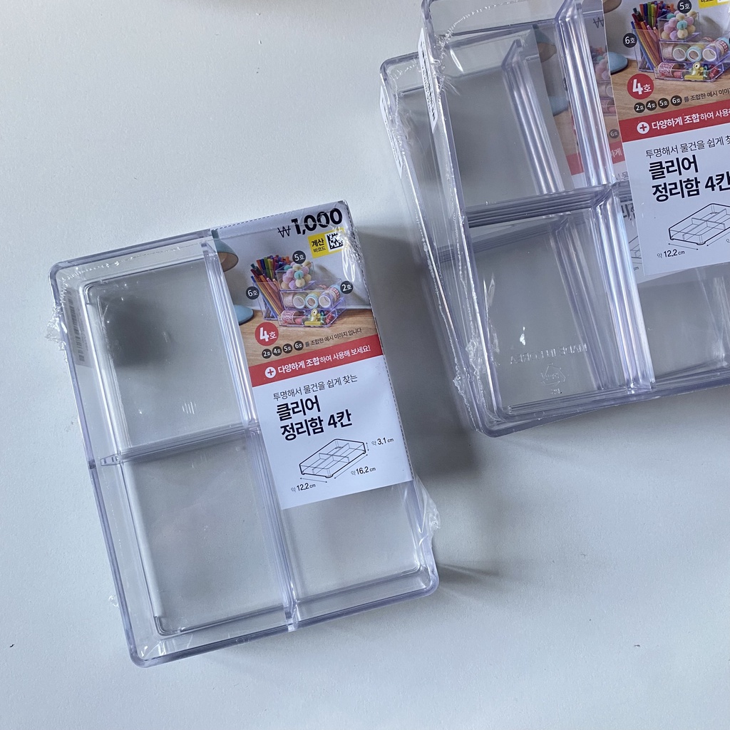 Hộp nhựa mica đa năng Daiso Hàn Quốc đơn giản tiện lợi