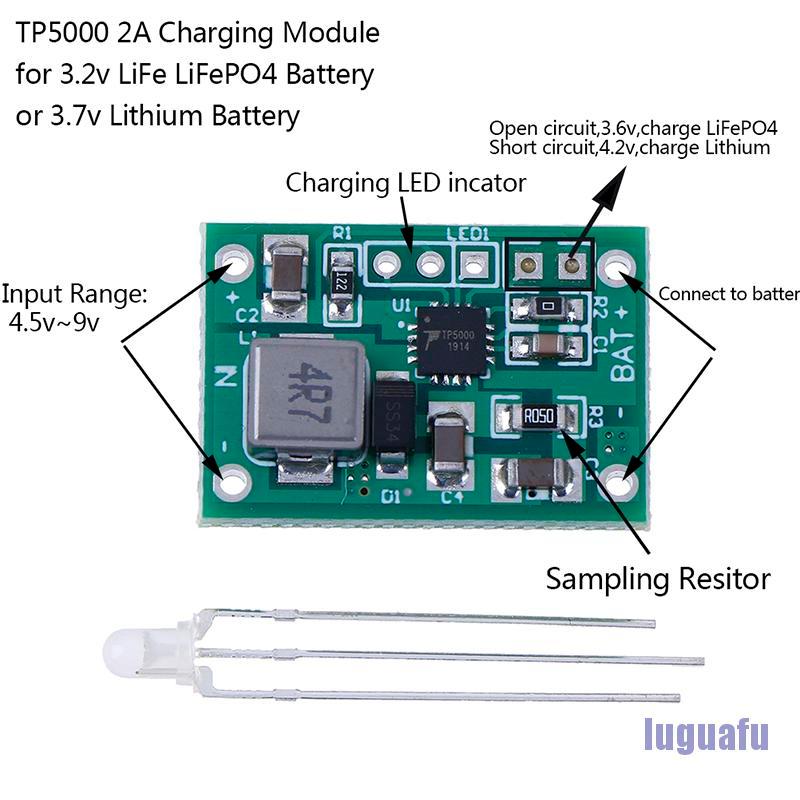 Mô Đun Sạc Pin Lithium Ion Lifepo4 Lug Tp5000 3.6v / 4.2v 3.2v