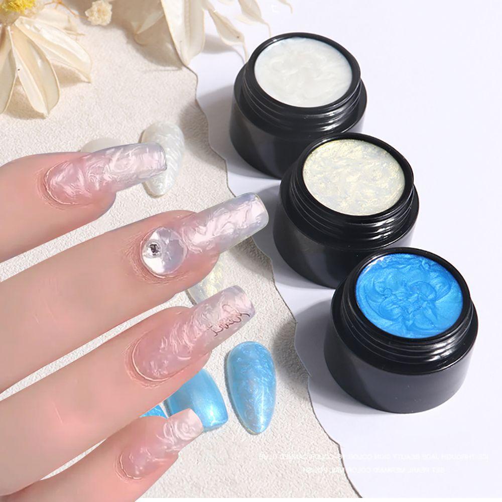 QQMALL Sơn Móng Tay Gel UV Lấp Lánh Hình Vỏ Sò Chuyên Nghiệp