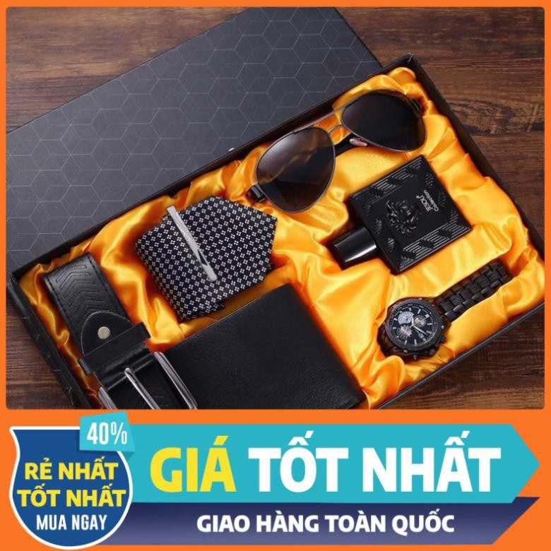 Full set phụ kiện nam càvạt + nước hoa + mắt kính ví , dây nịt HÀNG HOT