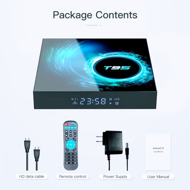 Android Tivi Box T95 Chính Hãng Phiên Bản Android 10 Ram 4G Bộ Nhớ Trong 32G Bluetooth 4.1