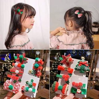 Kẹp tóc noel - Set 5 kẹp tóc noel cao cấp