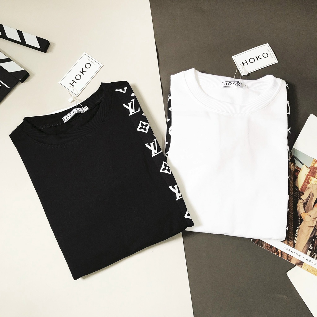 Áo nỉ nam💞𝐅𝐑𝐄𝐄𝐒𝐇𝐈𝐏💞 áo dài tay phối họa tiết LV , Áo thu đông nam kiểu dáng thể thao năng động | BigBuy360 - bigbuy360.vn