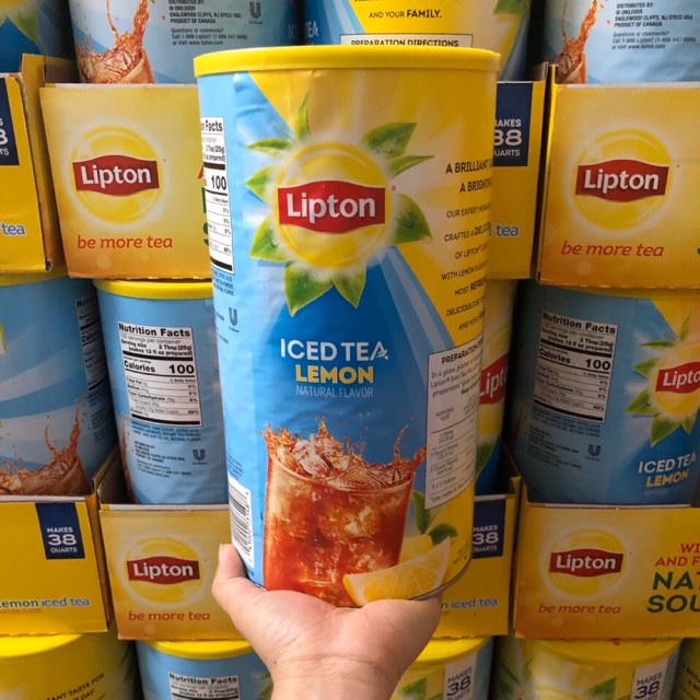 Bột Pha Trà Chanh Lipton Iced Tea Lemon Mỹ 2.33Kg