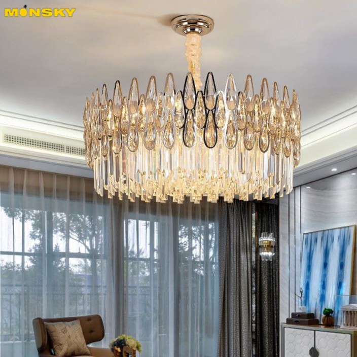 Đèn chùm MONSKY SANTE pha lê đẳng cấp, sang trọng trang trí nội thất hiện đại [ẢNH THẬT 100%].