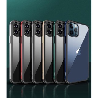 ốp lưng Sulada trong viền màu kim loại Iphone 12/12 Pro/12 Pro Max sang chảnh bền đẹp