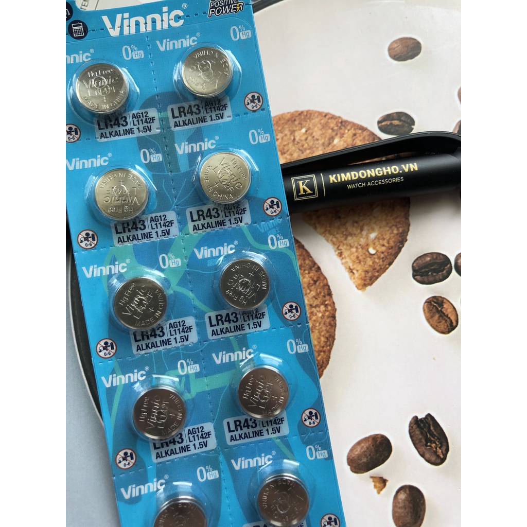 Viên Pin Đồng Hồ AG12 LR43 386 G12A VINNIC 1,5v