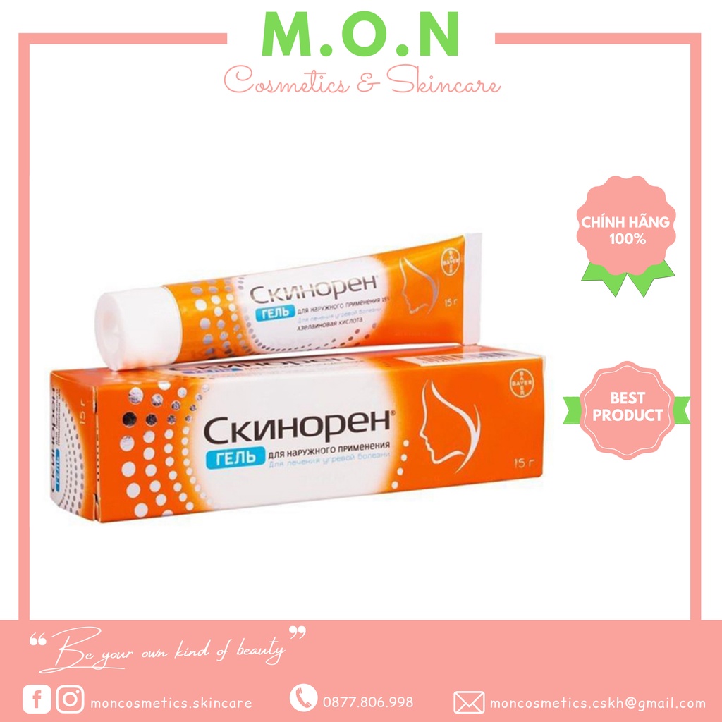 Gel giảm mụn Skinoren 15% Azelaic Acid Bayer 15g