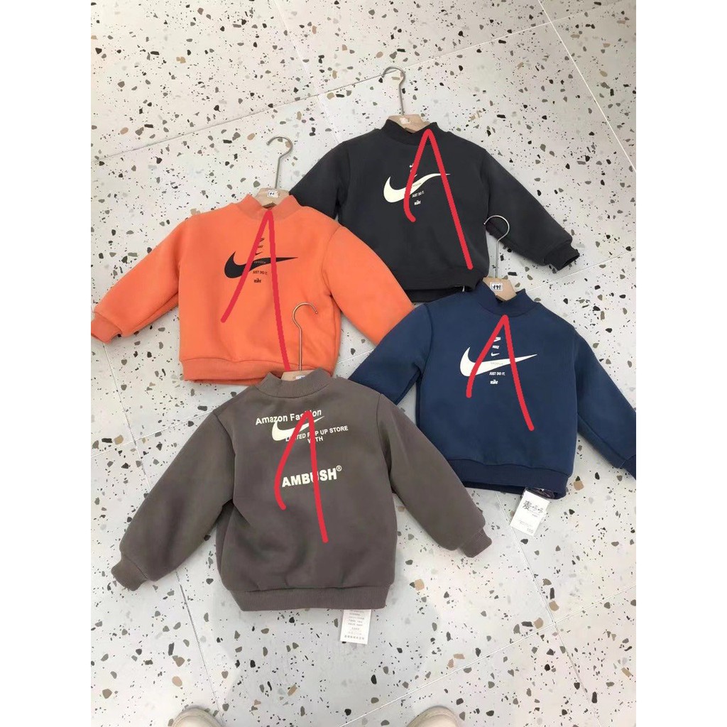 Áo Nỉ Bông Dày Ấm Mặc Mùa Đông Size 90-130(1-5 tuổi)