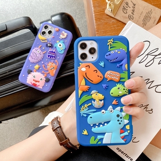 Ốp điện thoại dẻo silicon hình thú hoạt hình 3D dễ thương cho iPhone 11 / 11 Pro/ 11 Pro Max X XR XS Max SE 2020