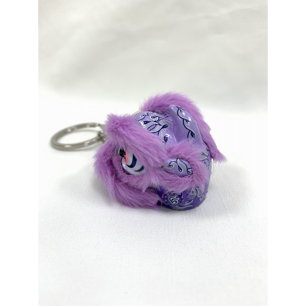 Móc Khóa Nhựa Resin Hình Sư Tử Thời Trang Dùng Làm Quà Tặng 毛毛-梦幻紫