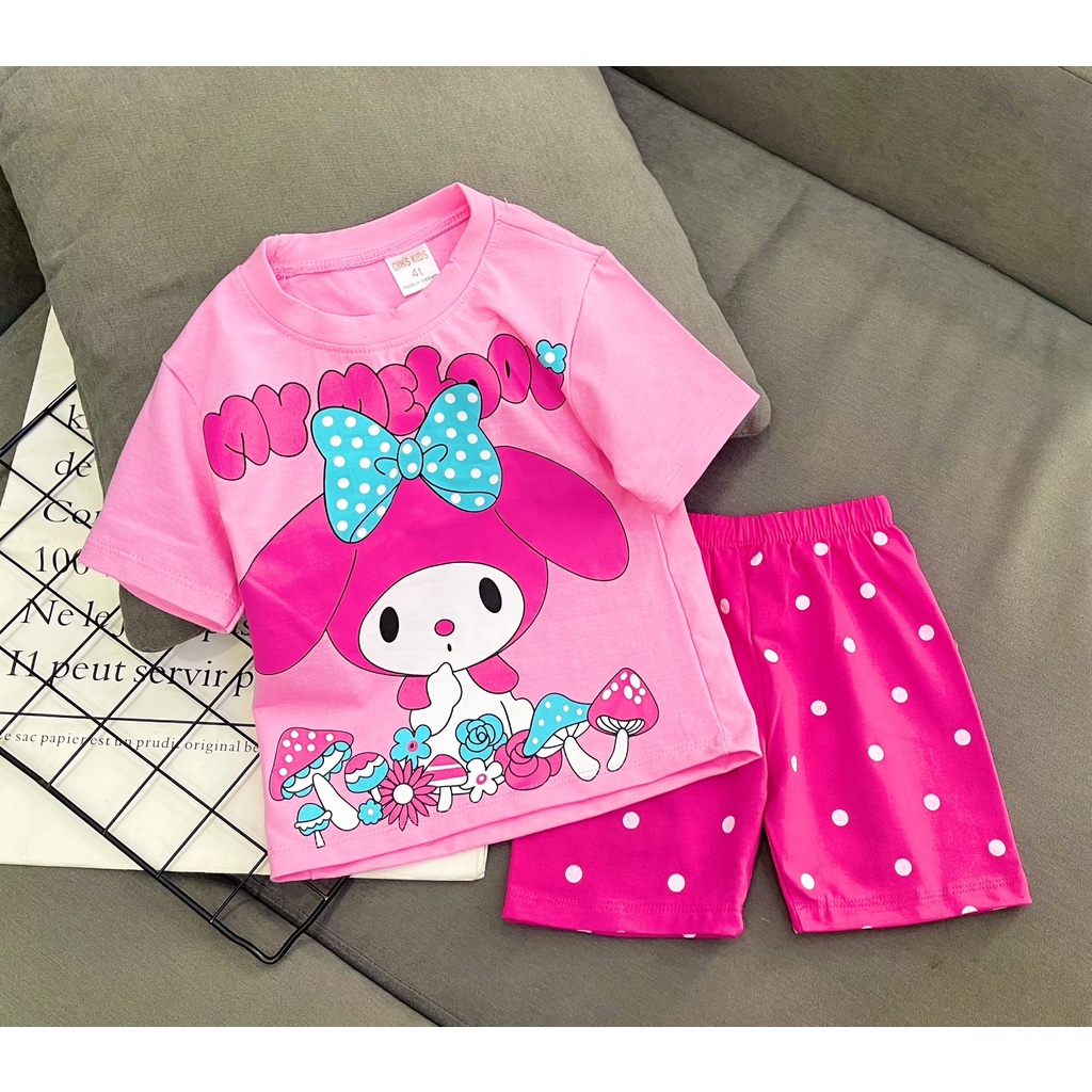 Đồ bộ bé gái 23-42kg phom rộng thoải mái thun cotton 4 chiều co giãn mạnh đồ bộ trẻ em