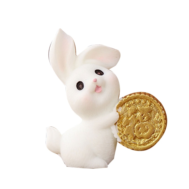 Tượng Thỏ Con Hoạt Hình Thu Nhỏ Dễ Thương Sáng Tạo Dùng Để Trang Trí