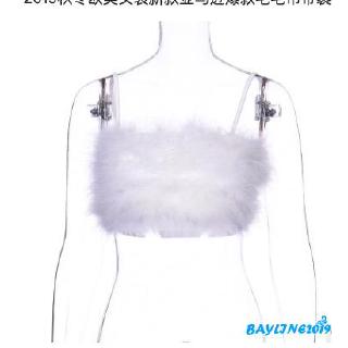 ❀May-plush Sling Wrap Top Áo Thun Nữ Thu Đông Gợi Cảm Đảng Đa Năng Không Tay Áo Lót
