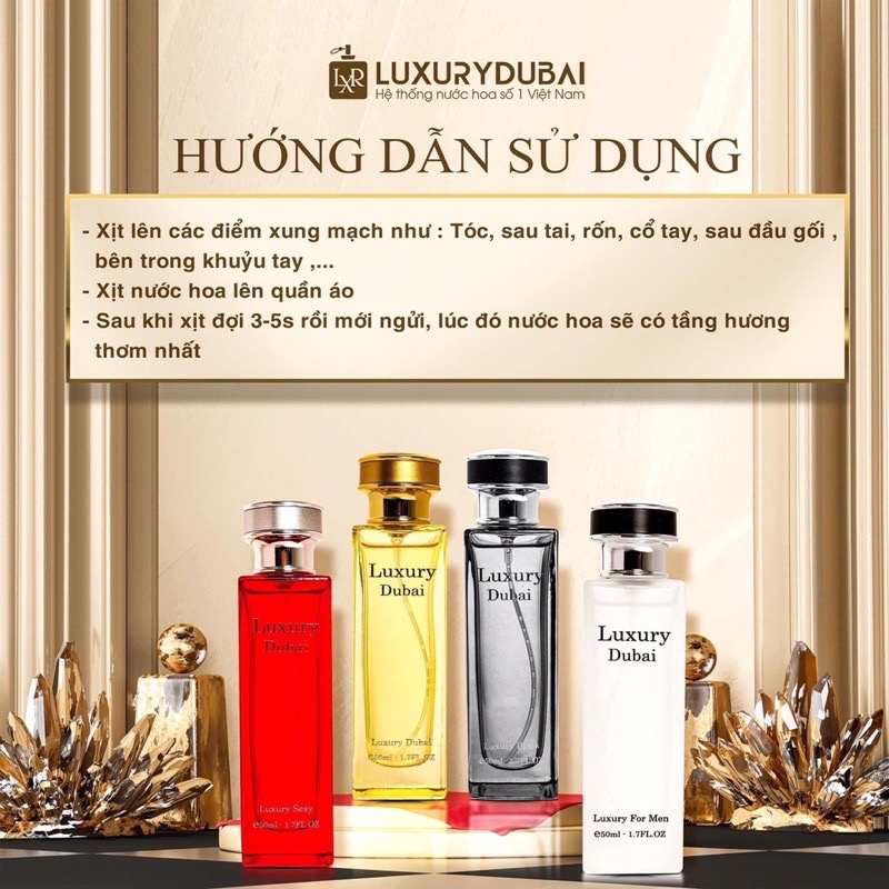 Chính hãng nước hoa Luxury dubai size mini 5ml lưu hương 8-10tiếng