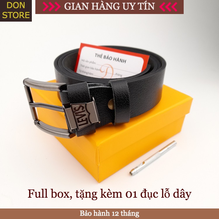 Thắt Lưng Nam Da Bò Thật 100% Đầu Khóa Kim Đồng Đúc Cao Cấp( Siêu Bền). Giao Full Hộp Bảo Hành 12 Tháng
