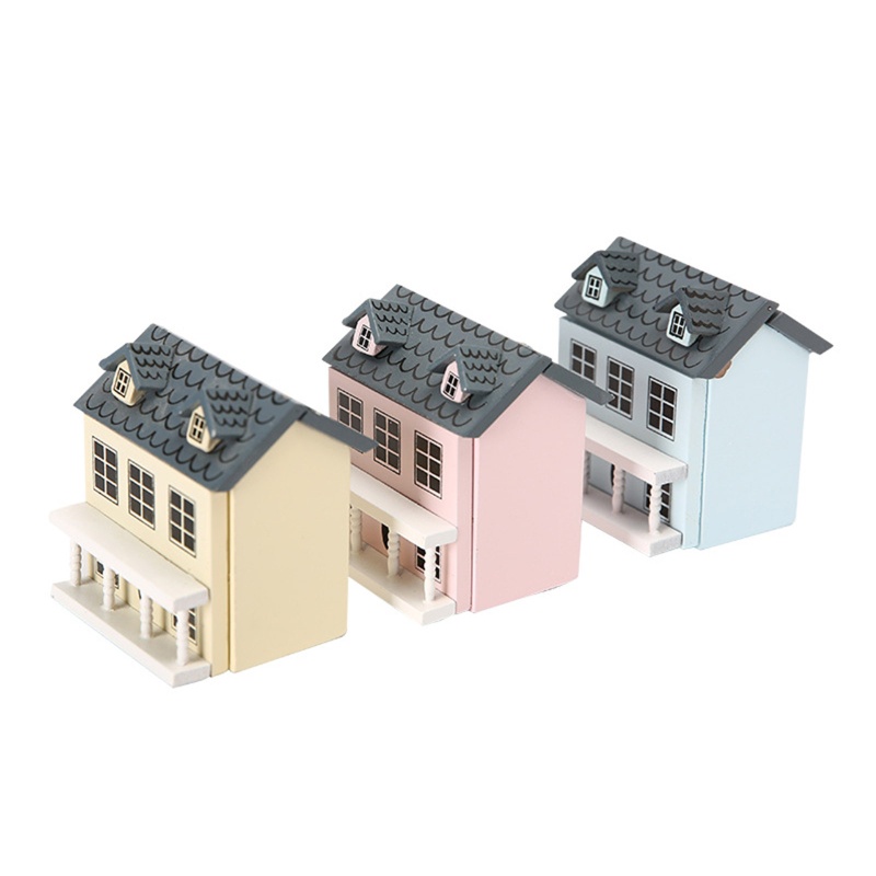 Mô Hình Ngôi Nhà Villa Mini Tỉ Lệ 1: 12 Dùng Để Trang Trí Nhà Búp Bê