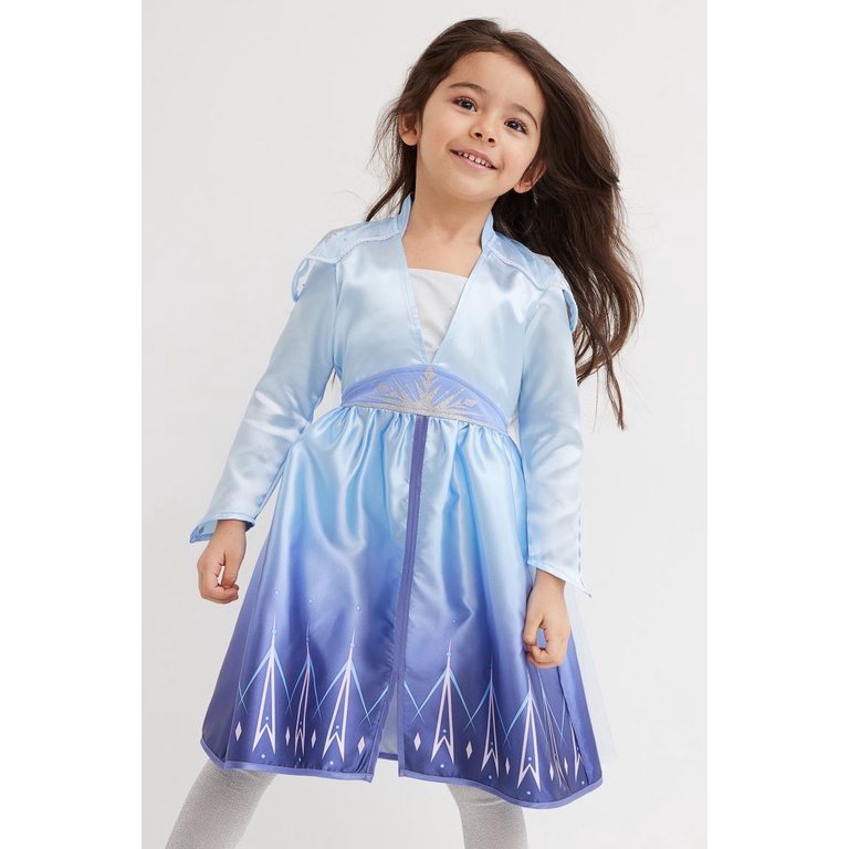 Váy xanh hóa trang công chúa Elsa Frozen HM H&M_hàng chính hãng authentic