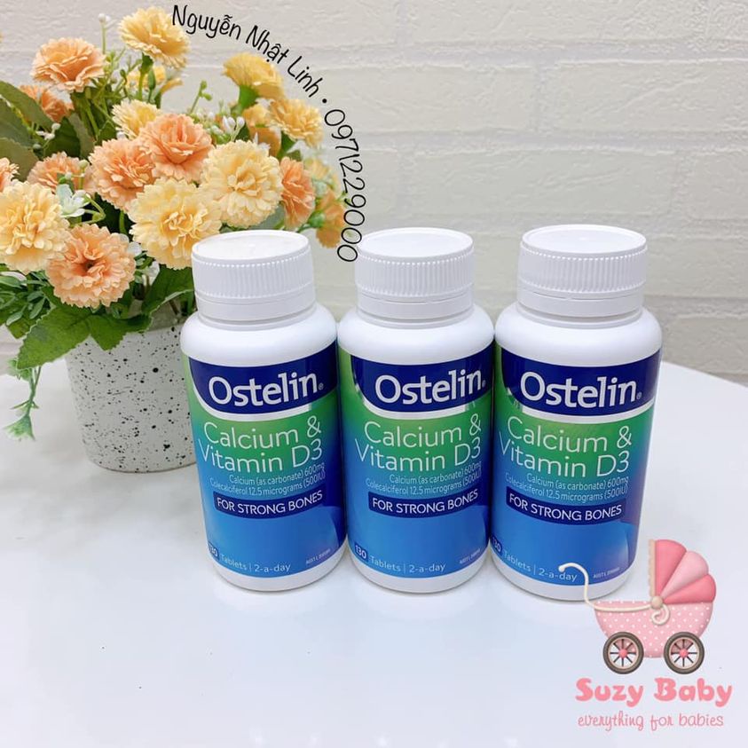 Canxi bầu Úc Ostelin Calcium &amp; Vitamin D3 130 viên