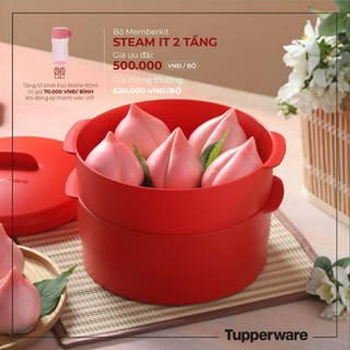 Xửng hấp Tupperware 2 Tầng Steam It và quà hộp mini square