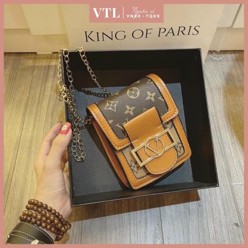 TÚI LEVI ĐEO BỤNG QUAI XÍCH MINI DÁNG HỘP