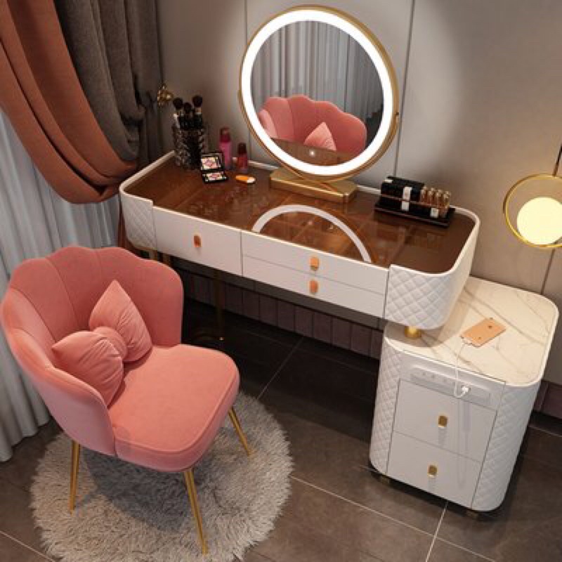 Bàn phấn nhập khẩu gương led 3 màu, gắn sạc Usb tiện lợi và hiện đại BP803