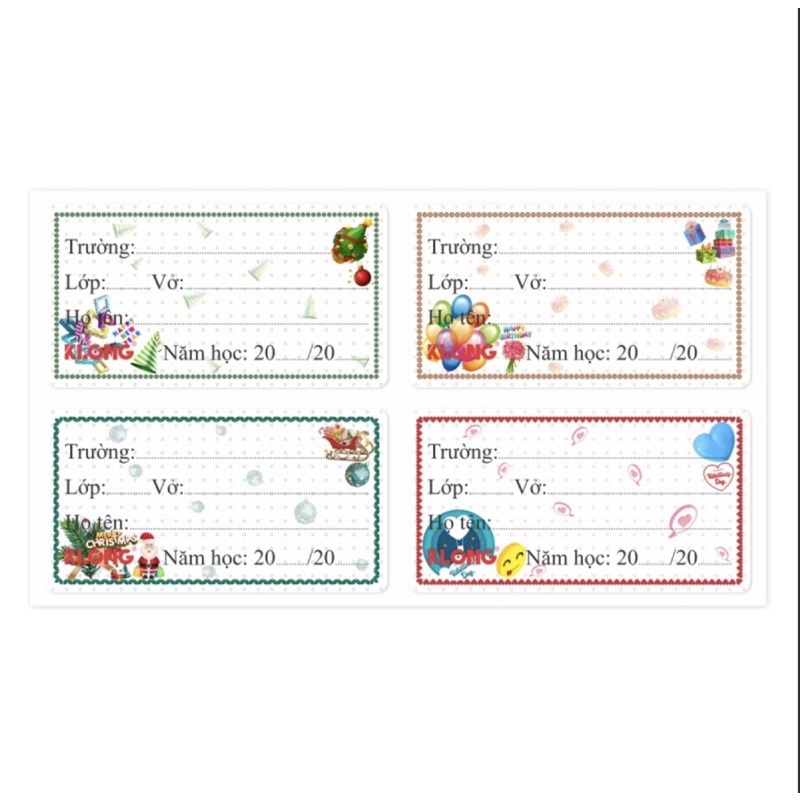 Nhãn vở CIII Anniversary - Flower KLong; MS: 742 🐻🌸