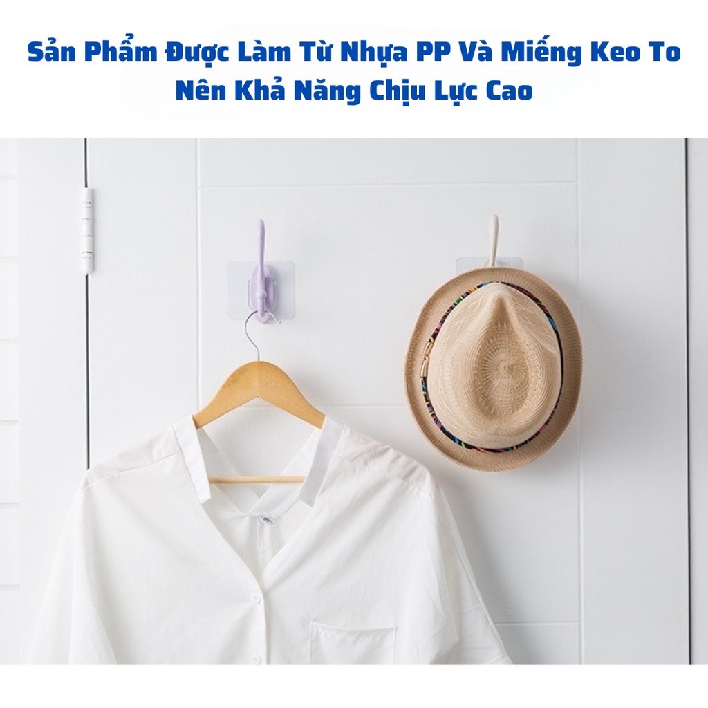 Móc Màu Dán Tường Loại Tốt Khả Năng Chịu Lực Cao ,Nhiều Màu Sắc (Giao Màu Ngẫu Nhiên) K179