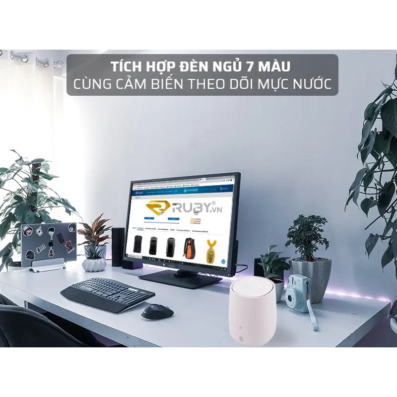 (*)GIAO HỎA TỐC Máy Phun Sương Tạo Ẩm Xiaomi Happy Life | 120ML✅ Đèn Led 7 Màu✅ Hàng Chính Hãng