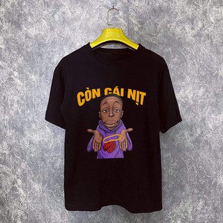 Áo thun tay lỡ CÒN CÁI NỊT , áo phông hot trend nam nữ unisex form rộng anh da đen "khaby.lame"