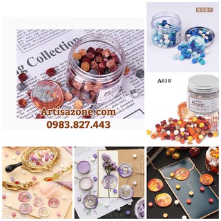 Sáp đóng dấu thư niêm phong dạng viên theo tông màu - Hôp 150 viên hoăc 200 viên