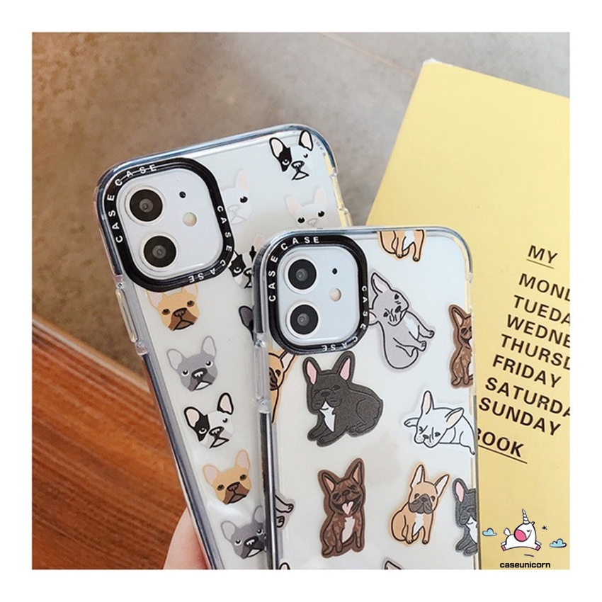 Ốp điện thoại TPU mềm họa tiết cún Bull hoạt hình cho iPhone 12 Pro Max iPhone 11 Pro Max 7plus 6 6s 7 8 Plus XR X XS MAX | BigBuy360 - bigbuy360.vn