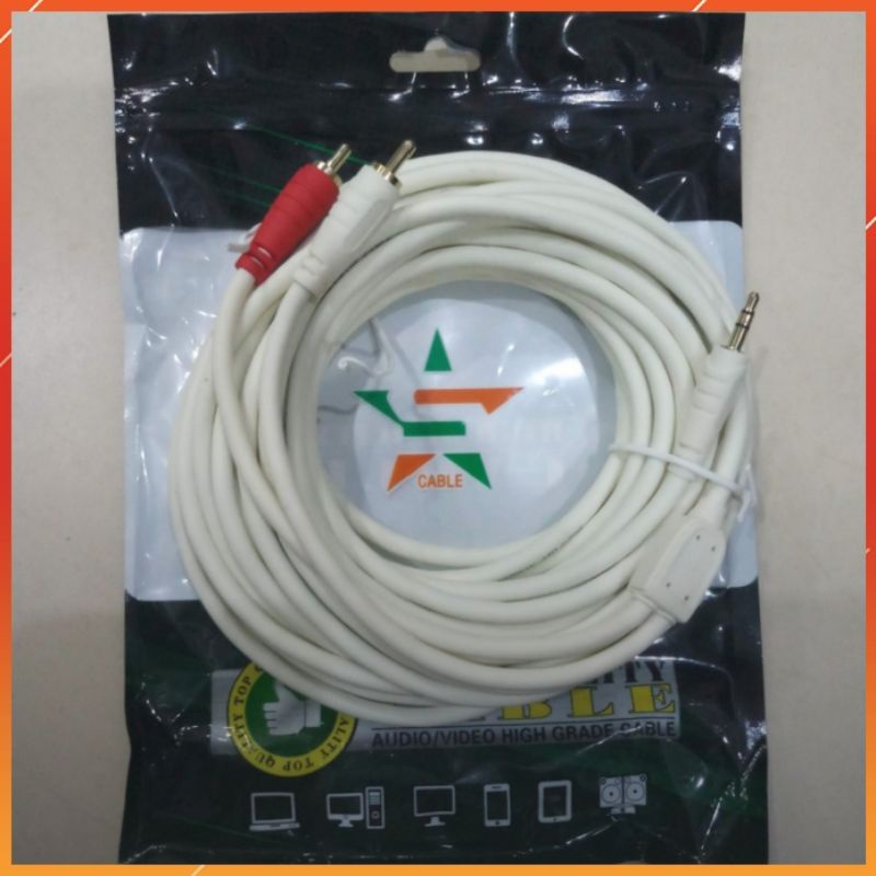 Dây cáp tín hiệu Âm thanh  3.5Ly ra 2 đầu Bông sen, dây xịn, đủ kích thước