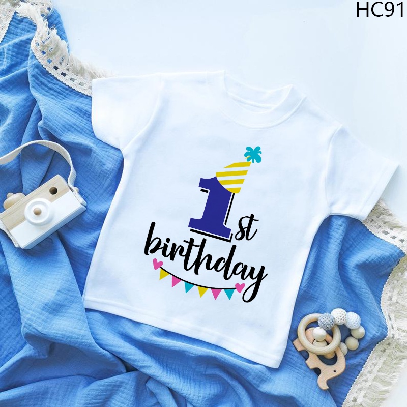 Áo Thun Tay Ngắn In Chữ It 'S my birthday 1-5 Tuổi Thời Trang Mùa Hè Cho Bé Trai