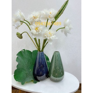 Lọ hoa dáng giọt lệ cao 36cm, men hỏa biến. Hàng sứ Bát Tràng.